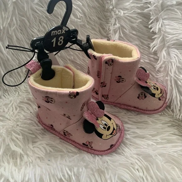 Disney Pink Minnie Mouse Baby/Toddler Shoes - Picture 2 of 5